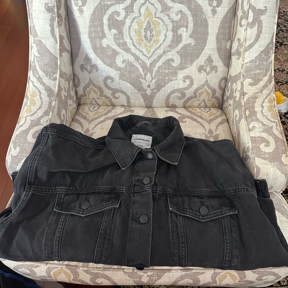CLOCKHOUSE: black denim Jacket size xl
